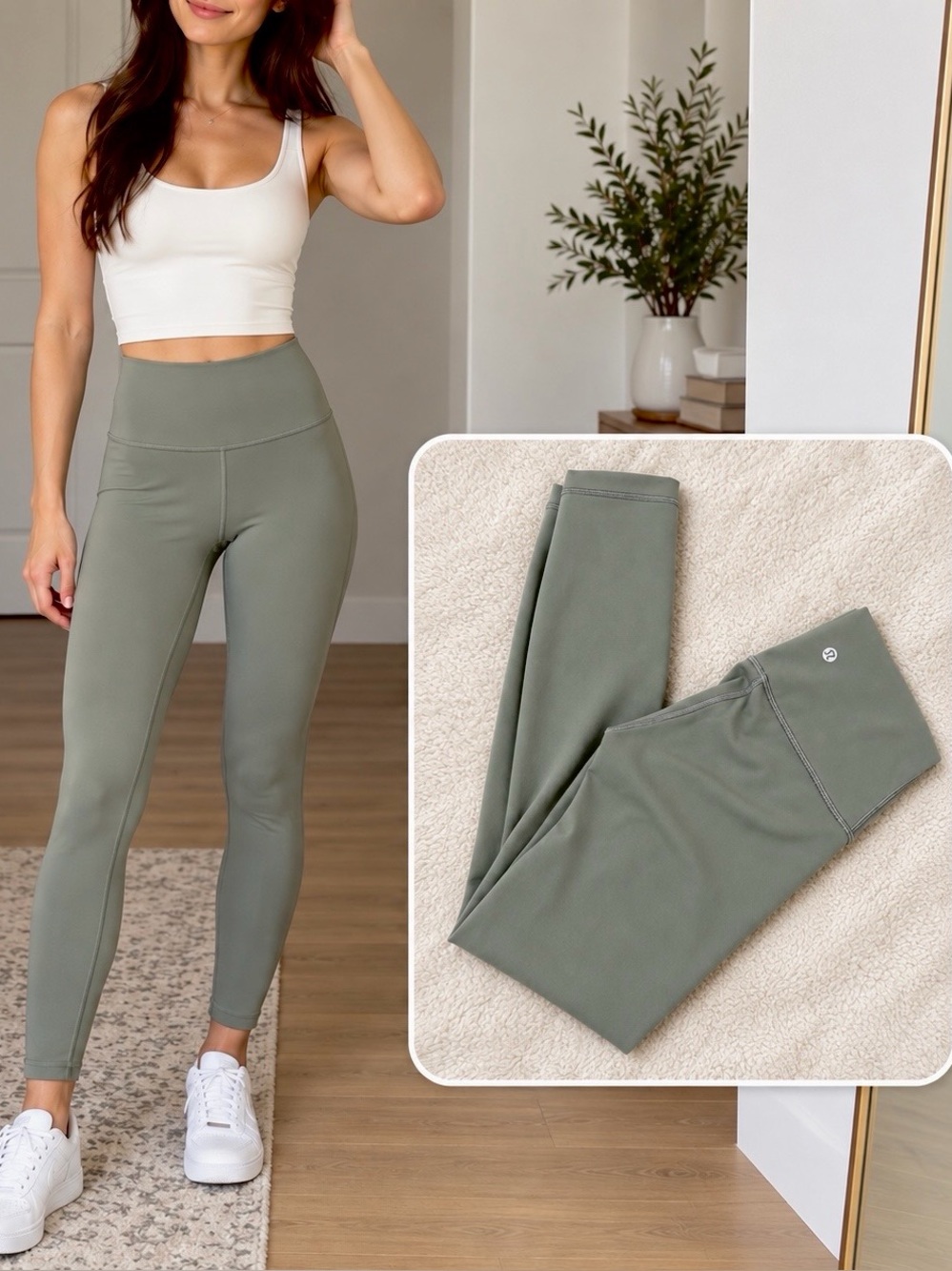 Lululemon Align Pant Legging 25” Grey Sage Size 2
